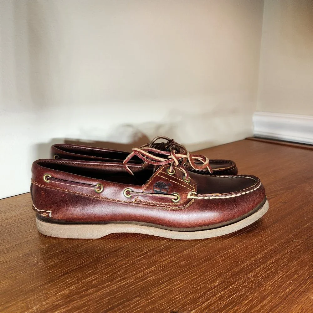 Timberland Women’s Brown Leather Boat Shoes